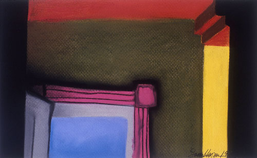 Pastel painting titled Rooms II